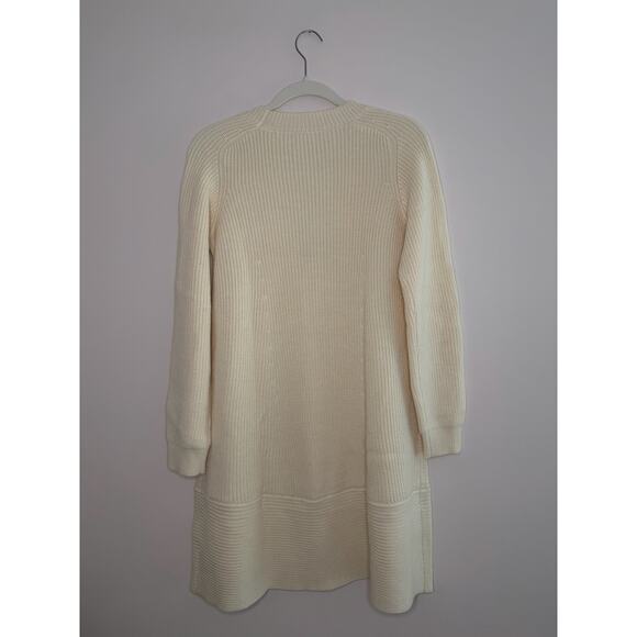 NWT Pomander Place Cream Ribbed Ainsley Knit Effortless Preppy Sweater Dress L - Picture 5 of 10
